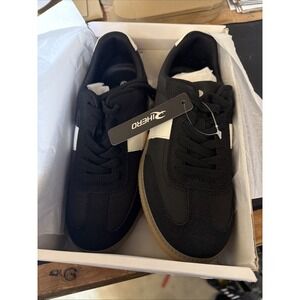 Women's Two-Stripe Timeless Icon Round Toe Vintage Street Style Black S 7.5